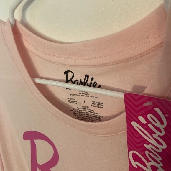 Barbie short sleeve shirt in size Large. Graphics on front & back of shirt. NWT - Picture 2 of 5